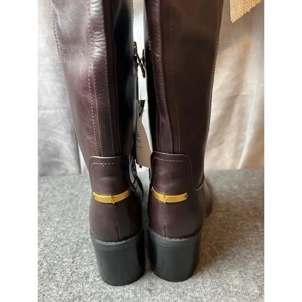 Naturalizer 27 EDIT Edda Dark Brown Leather Wide Calf Knee High Boot. Sz: 7M WC - Picture 6 of 12